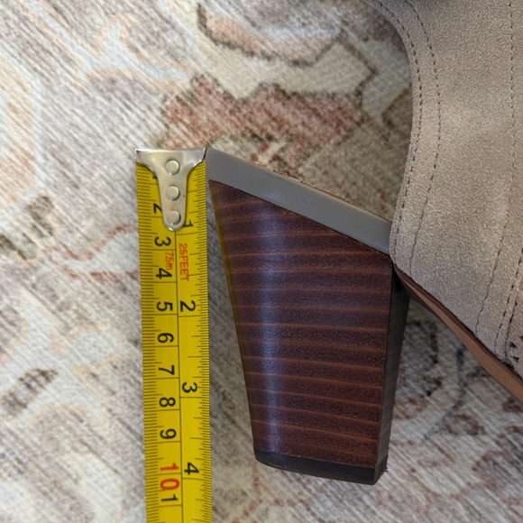 Sam Edelman Taupe Peep-Toe Heeled Boots - Picture 2 of 6